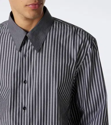 Saint Laurent Cassandre striped cotton poplin shirt | Thumbnail 4 Saint Laurent Cassandre striped cotton poplin shirt | Thumbnail 4