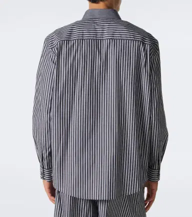 Saint Laurent Cassandre striped cotton poplin shirt | Thumbnail 6 Saint Laurent Cassandre striped cotton poplin shirt | Thumbnail 6