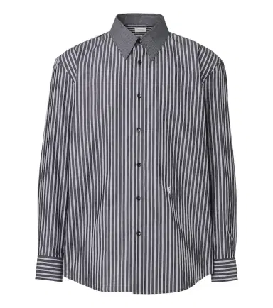 Saint Laurent Cassandre striped cotton poplin shirt | Thumbnail 1 Saint Laurent Cassandre striped cotton poplin shirt | Thumbnail 1