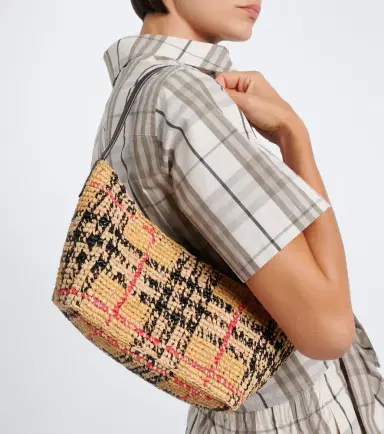 Burberry Margate Mini raffia shoulder bag | Thumbnail 4 Burberry Margate Mini raffia shoulder bag | Thumbnail 4