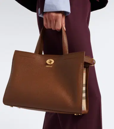 Burberry Check Small leather top-handle bag | Thumbnail 4 Burberry Check Small leather top-handle bag | Thumbnail 4