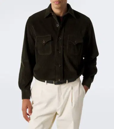 Rubinacci Cotton corduroy overshirt | Thumbnail 5 Rubinacci Cotton corduroy overshirt | Thumbnail 5