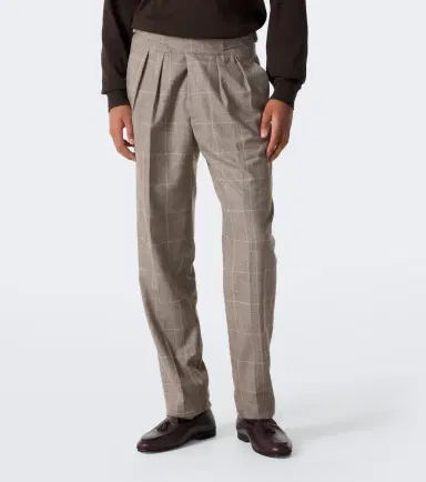 Rubinacci Checked virgin wool straight pants | Thumbnail 4 Rubinacci Checked virgin wool straight pants | Thumbnail 4