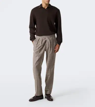 Rubinacci Checked virgin wool straight pants | Thumbnail 5 Rubinacci Checked virgin wool straight pants | Thumbnail 5