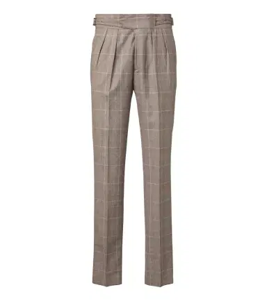 Rubinacci Checked virgin wool straight pants | Thumbnail 1 Rubinacci Checked virgin wool straight pants | Thumbnail 1