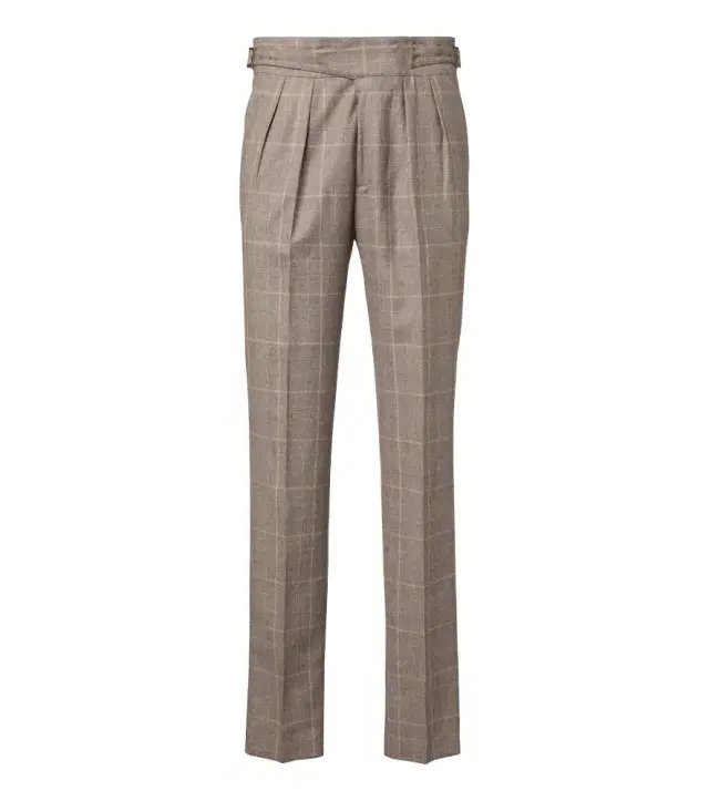 Checked virgin wool straight pants Checked virgin wool straight pants