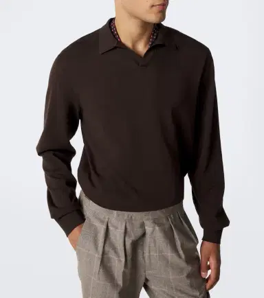Rubinacci Cotton polo sweater | Thumbnail 2 Rubinacci Cotton polo sweater | Thumbnail 2