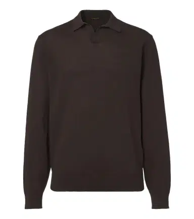 Rubinacci Cotton polo sweater | Thumbnail 1 Rubinacci Cotton polo sweater | Thumbnail 1