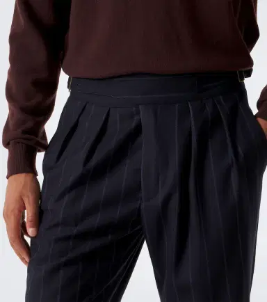 Rubinacci Striped virgin wool straight pants | Thumbnail 3 Rubinacci Striped virgin wool straight pants | Thumbnail 3