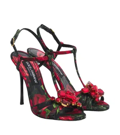 Dolce & Gabbana Embellished floral sandals | Thumbnail 1 Dolce & Gabbana Embellished floral sandals | Thumbnail 1