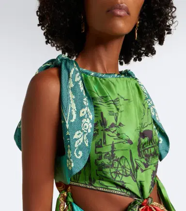 ALÉMAIS Alémais Ace cutout printed silk midi dress | Thumbnail 5 ALÉMAIS Alémais Ace cutout printed silk midi dress | Thumbnail 5