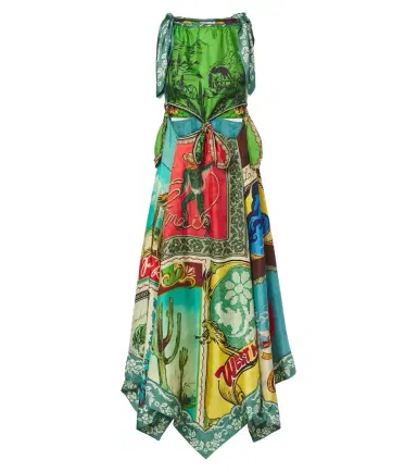 ALÉMAIS Alémais Ace cutout printed silk midi dress | Thumbnail 1 ALÉMAIS Alémais Ace cutout printed silk midi dress | Thumbnail 1