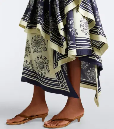 ALÉMAIS Alémais Banderra asymmetric floral silk midi dress | Thumbnail 4 ALÉMAIS Alémais Banderra asymmetric floral silk midi dress | Thumbnail 4