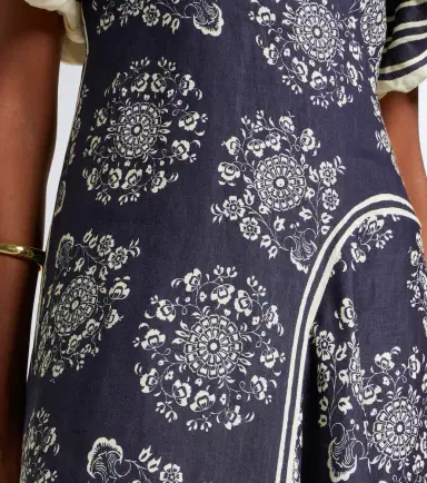 ALÉMAIS Alémais Banderra floral linen midi dress | Thumbnail 2 ALÉMAIS Alémais Banderra floral linen midi dress | Thumbnail 2