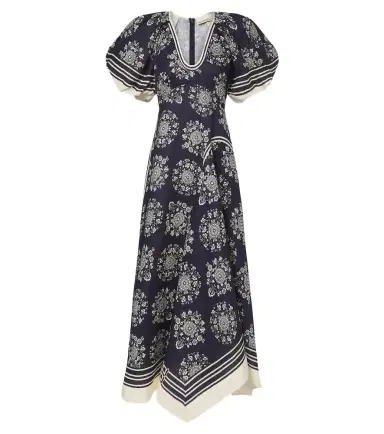ALÉMAIS Alémais Banderra floral linen midi dress | Thumbnail 1 ALÉMAIS Alémais Banderra floral linen midi dress | Thumbnail 1
