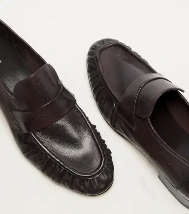 The Row Soft ruched leather loafers | Thumbnail 3 The Row Soft ruched leather loafers | Thumbnail 3