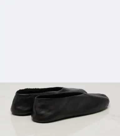 The Row Stella shearling-trimmed leather ballet flats | Thumbnail 3 The Row Stella shearling-trimmed leather ballet flats | Thumbnail 3