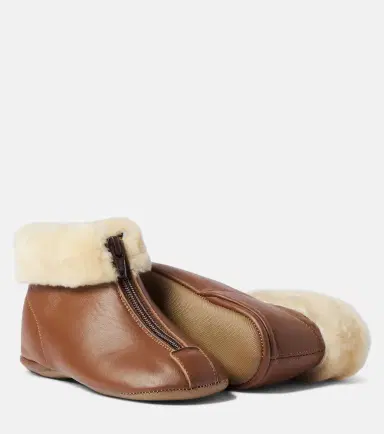 PePe PèPè Glace shearling-trimmed leather ankle boots | Thumbnail 3 PePe PèPè Glace shearling-trimmed leather ankle boots | Thumbnail 3