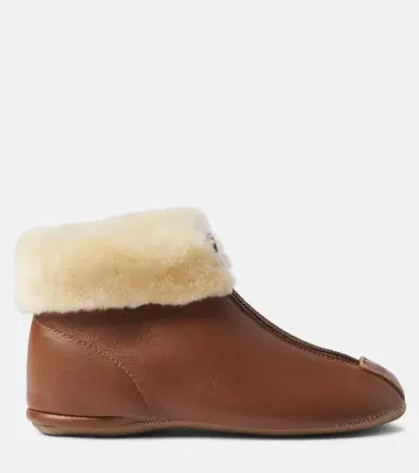 PePe PèPè Glace shearling-trimmed leather ankle boots | Thumbnail 4 PePe PèPè Glace shearling-trimmed leather ankle boots | Thumbnail 4