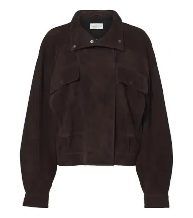 Nour Hammour Suede blouson jacket | Thumbnail 1 Nour Hammour Suede blouson jacket | Thumbnail 1