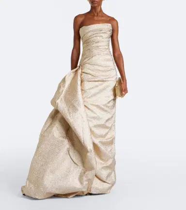 Marmar Halim Gathered lamé corset gown | Thumbnail 4 Marmar Halim Gathered lamé corset gown | Thumbnail 4