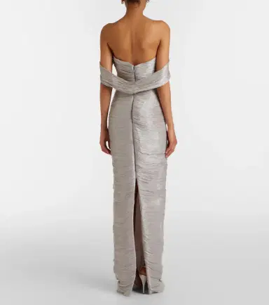Marmar Halim Off-shoulder pleated bustier gown | Thumbnail 2 Marmar Halim Off-shoulder pleated bustier gown | Thumbnail 2