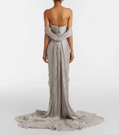 Marmar Halim Off-shoulder pleated bustier gown | Thumbnail 4 Marmar Halim Off-shoulder pleated bustier gown | Thumbnail 4