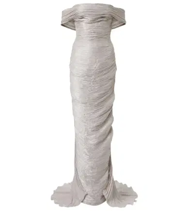 Marmar Halim Off-shoulder pleated bustier gown | Thumbnail 1 Marmar Halim Off-shoulder pleated bustier gown | Thumbnail 1