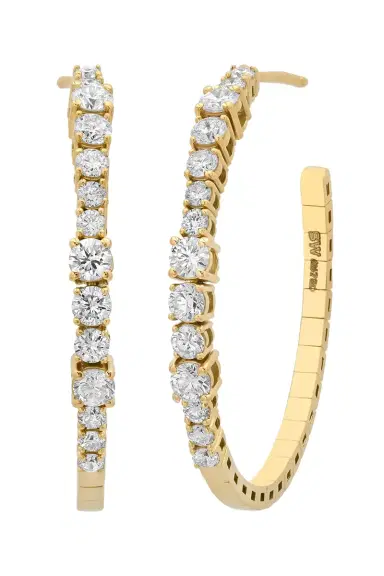 SARA WEINSTOCK Diamond Flexion Hoop Earrings | Thumbnail 1 SARA WEINSTOCK Diamond Flexion Hoop Earrings | Thumbnail 1