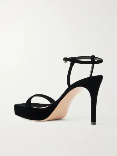 Gianvito Rossi 70 Velvet Sandals | Thumbnail 3 Gianvito Rossi 70 Velvet Sandals | Thumbnail 3