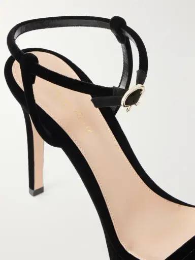 Gianvito Rossi 70 Velvet Sandals | Thumbnail 5 Gianvito Rossi 70 Velvet Sandals | Thumbnail 5