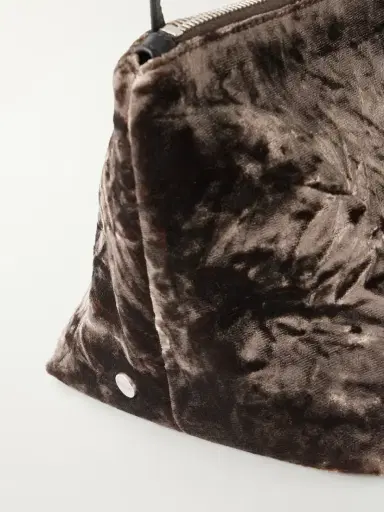 Valesque Corset Leather-trimmed Crushed Velvet Shoulder Bag | Thumbnail 5 Valesque Corset Leather-trimmed Crushed Velvet Shoulder Bag | Thumbnail 5