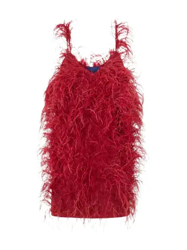 Sharon Wauchob Sara Feather-trimmed Silk-crepe Mini Dress | Thumbnail 1 Sharon Wauchob Sara Feather-trimmed Silk-crepe Mini Dress | Thumbnail 1