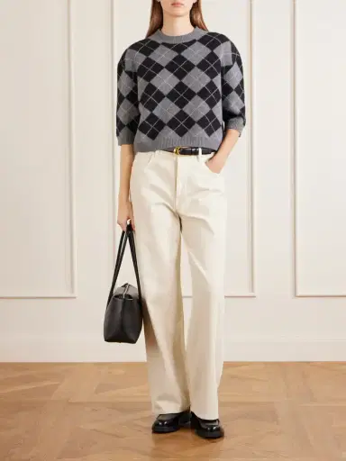 Arch4 Karlie Checked Cashmere Sweater | Thumbnail 2 Arch4 Karlie Checked Cashmere Sweater | Thumbnail 2