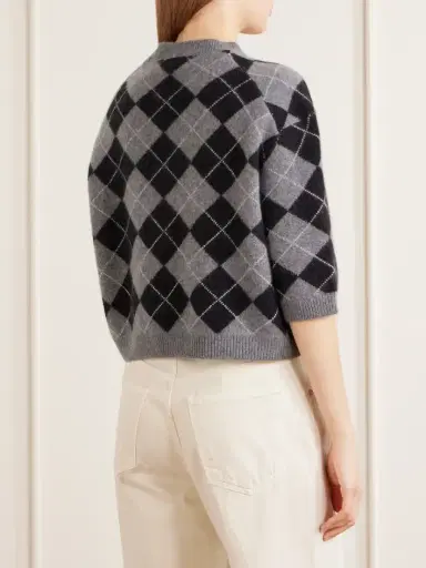 Arch4 Karlie Checked Cashmere Sweater | Thumbnail 3 Arch4 Karlie Checked Cashmere Sweater | Thumbnail 3