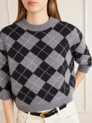 Arch4 Karlie Checked Cashmere Sweater | Thumbnail 4 Arch4 Karlie Checked Cashmere Sweater | Thumbnail 4
