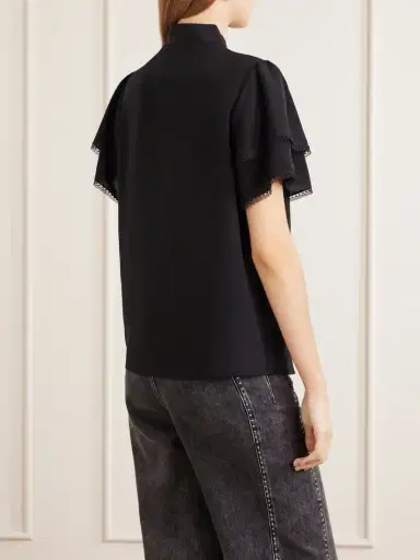 Frame Arcadia Lace-trimmed Silk Blouse | Thumbnail 3 Frame Arcadia Lace-trimmed Silk Blouse | Thumbnail 3