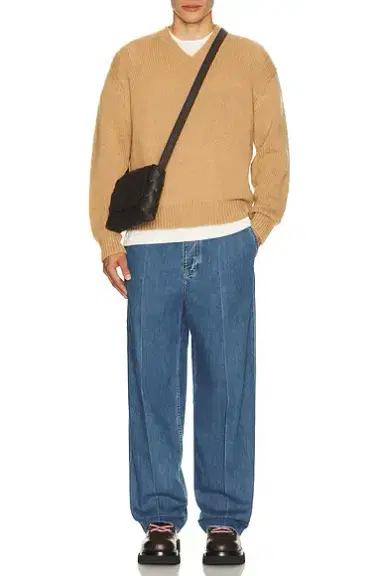 Bottega Veneta Atlantic Blue Denim Wide Leg Trousers | Thumbnail 4 Bottega Veneta Atlantic Blue Denim Wide Leg Trousers | Thumbnail 4
