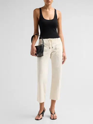 RE/DONE Women's Laguna Cotton Pants - Crema - Size 32 | Thumbnail 2 RE/DONE Women's Laguna Cotton Pants - Crema - Size 32 | Thumbnail 2