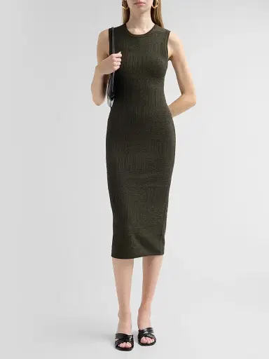 Veronica Beard Women's Tamiko Knit Midi Dress - Loden - Size XL | Thumbnail 2 Veronica Beard Women's Tamiko Knit Midi Dress - Loden - Size XL | Thumbnail 2