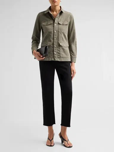 L'Agence Women's Ramsey Utility Cotton Jacket - Smokey Olive - Size XL | Thumbnail 2 L'Agence Women's Ramsey Utility Cotton Jacket - Smokey Olive - Size XL | Thumbnail 2
