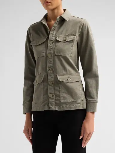 L'Agence Women's Ramsey Utility Cotton Jacket - Smokey Olive - Size XL | Thumbnail 4 L'Agence Women's Ramsey Utility Cotton Jacket - Smokey Olive - Size XL | Thumbnail 4