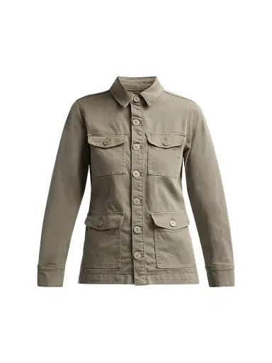 L'Agence Women's Ramsey Utility Cotton Jacket - Smokey Olive - Size XL | Thumbnail 1 L'Agence Women's Ramsey Utility Cotton Jacket - Smokey Olive - Size XL | Thumbnail 1
