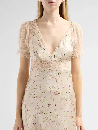 Cami NYC Women's Dinah Floral Silk Midi Dress - English Cottage | Thumbnail 5 Cami NYC Women's Dinah Floral Silk Midi Dress - English Cottage | Thumbnail 5