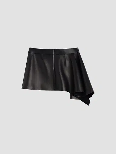 Givenchy Women's Slashed Mini Skirt in Leather | Thumbnail 2 Givenchy Women's Slashed Mini Skirt in Leather | Thumbnail 2