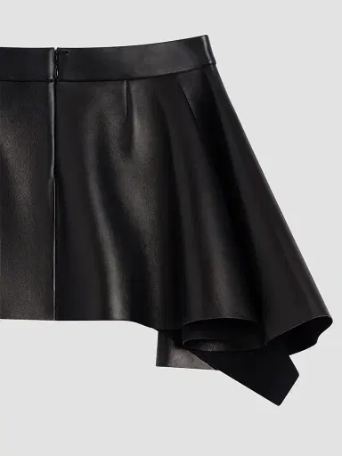 Givenchy Women's Slashed Mini Skirt in Leather | Thumbnail 4 Givenchy Women's Slashed Mini Skirt in Leather | Thumbnail 4