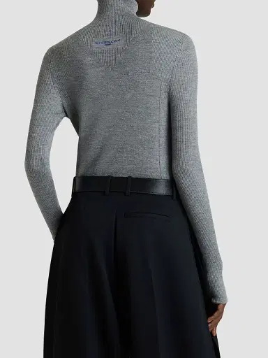 Givenchy Women's Turtleneck Sweater in Wool and Silk | Thumbnail 5 Givenchy Women's Turtleneck Sweater in Wool and Silk | Thumbnail 5