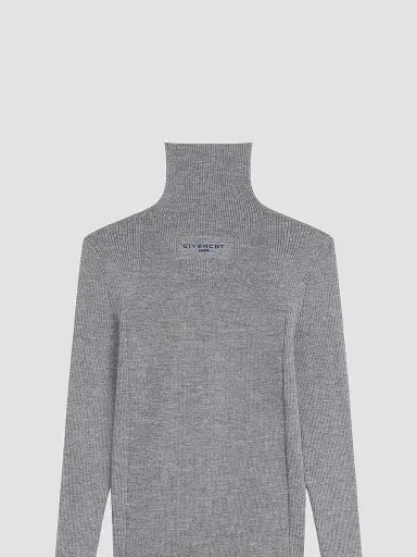 Givenchy Women's Turtleneck Sweater in Wool and Silk | Thumbnail 6 Givenchy Women's Turtleneck Sweater in Wool and Silk | Thumbnail 6