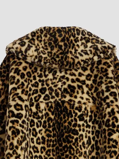 Givenchy Women's Short Coat in Leopard Faux Fur - Beige Camel | Thumbnail 5 Givenchy Women's Short Coat in Leopard Faux Fur - Beige Camel | Thumbnail 5