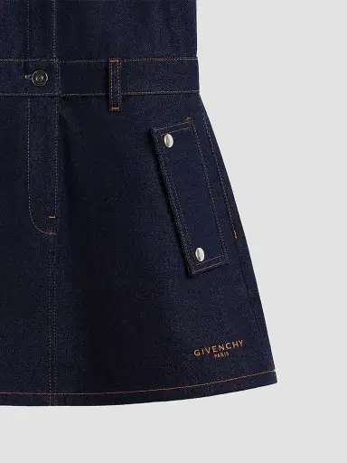 Givenchy Women's Mini Dress in Raw Denim | Thumbnail 3 Givenchy Women's Mini Dress in Raw Denim | Thumbnail 3